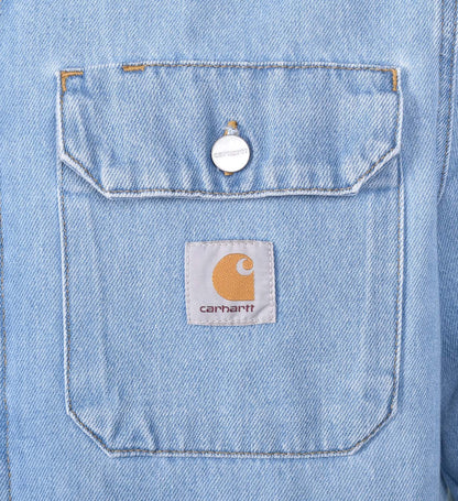 Harvey Denim Shirt Jacket Blue Stone Bleach