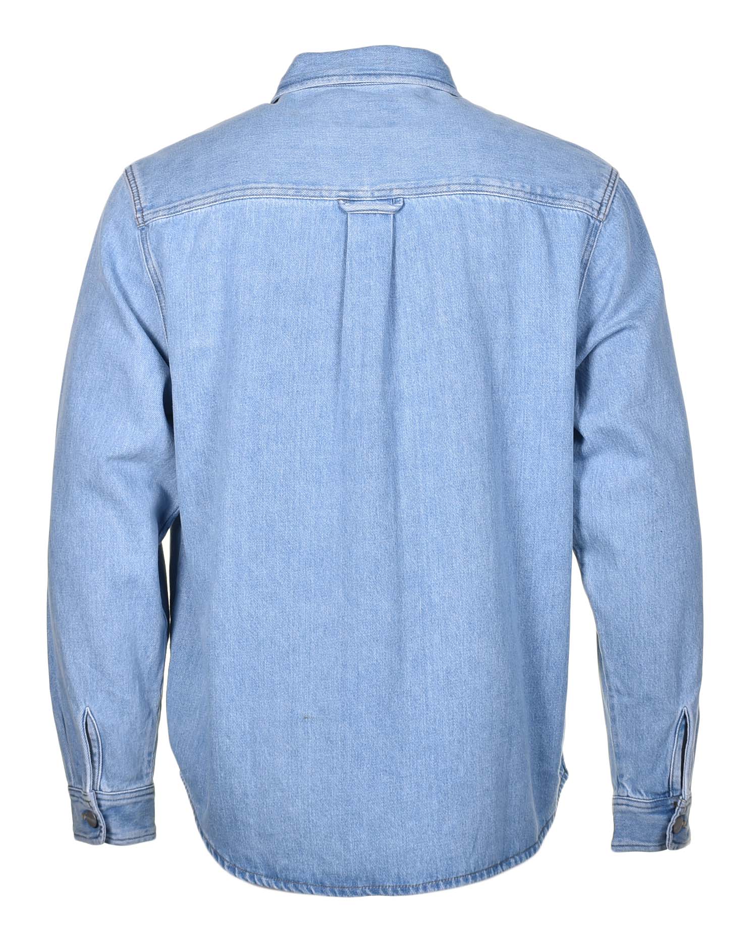 Harvey Denim Shirt Jacket Blue Stone Bleach