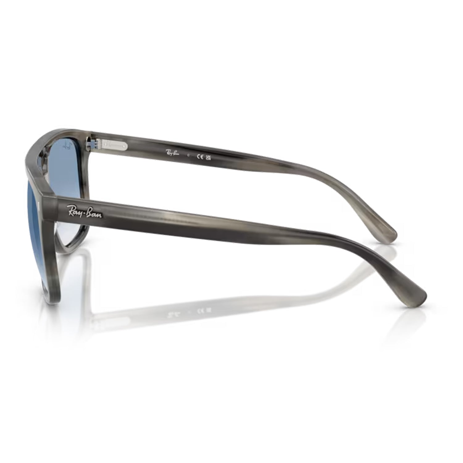 side shot of the Ray-Ban RB2213 Havana Grey / Clear Gradient Blue