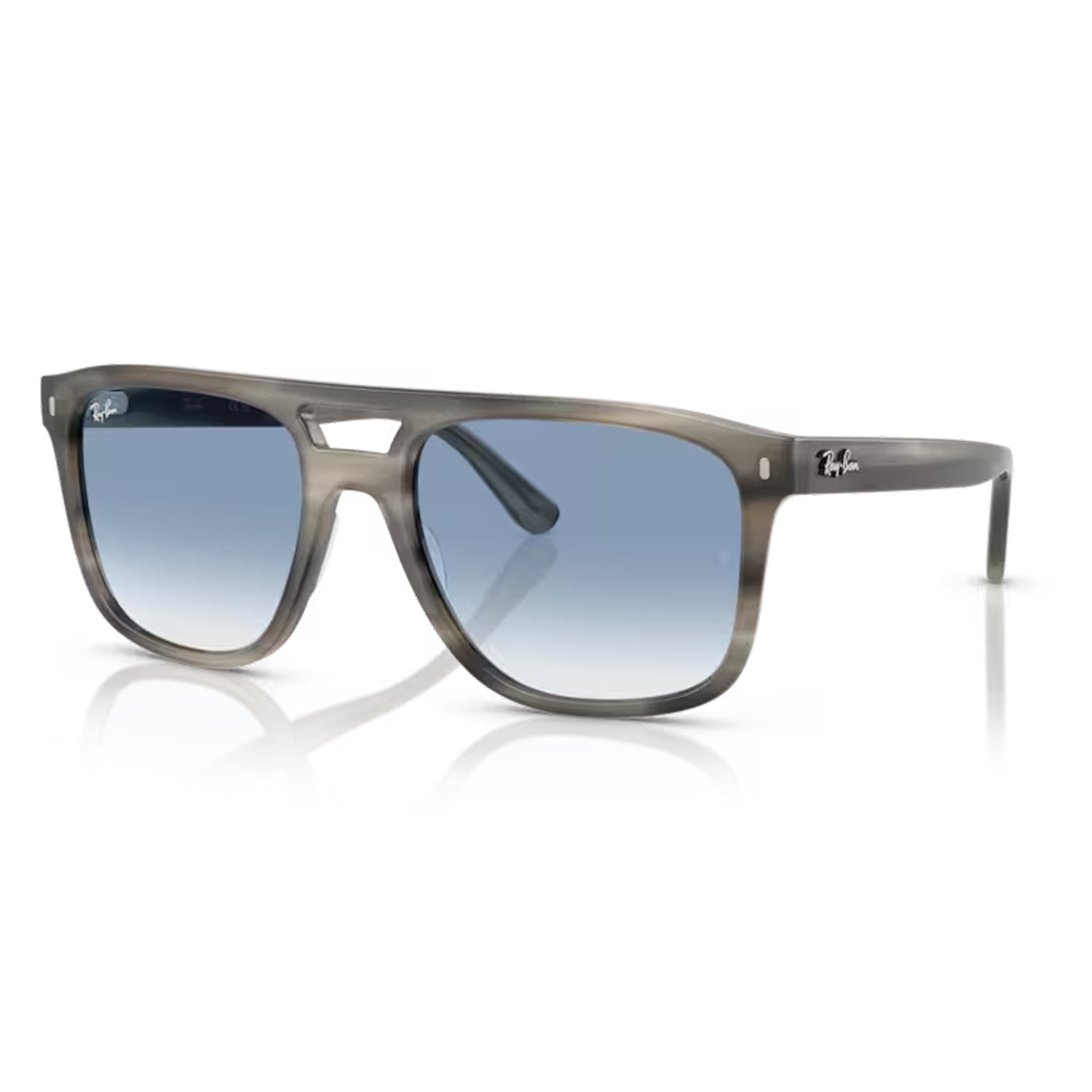 Ray-Ban RB2213 Havana Grey / Clear Gradient Blue on an angle