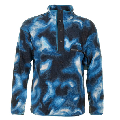 Helvetia 2 Printed Half Snap Fleece Phoenix Blue Dyeflow