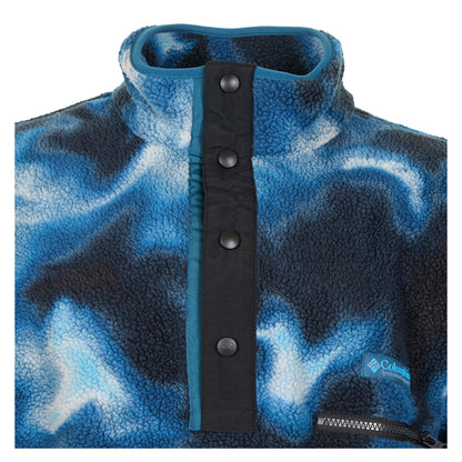 Helvetia 2 Printed Half Snap Fleece Phoenix Blue Dyeflow