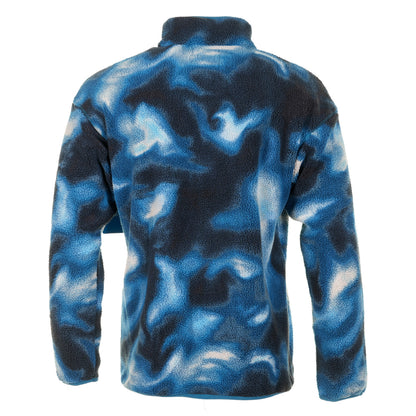 Helvetia 2 Printed Half Snap Fleece Phoenix Blue Dyeflow