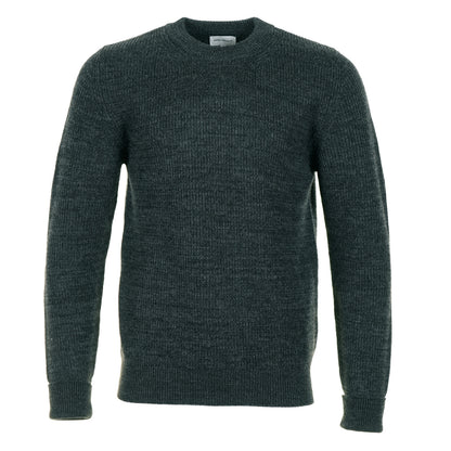Henning Cotton Wool Ribbed Sweater Dark Grey Melange