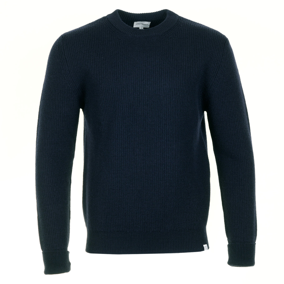 Henning Cotton Wool Ribbed Sweater Dark Navy