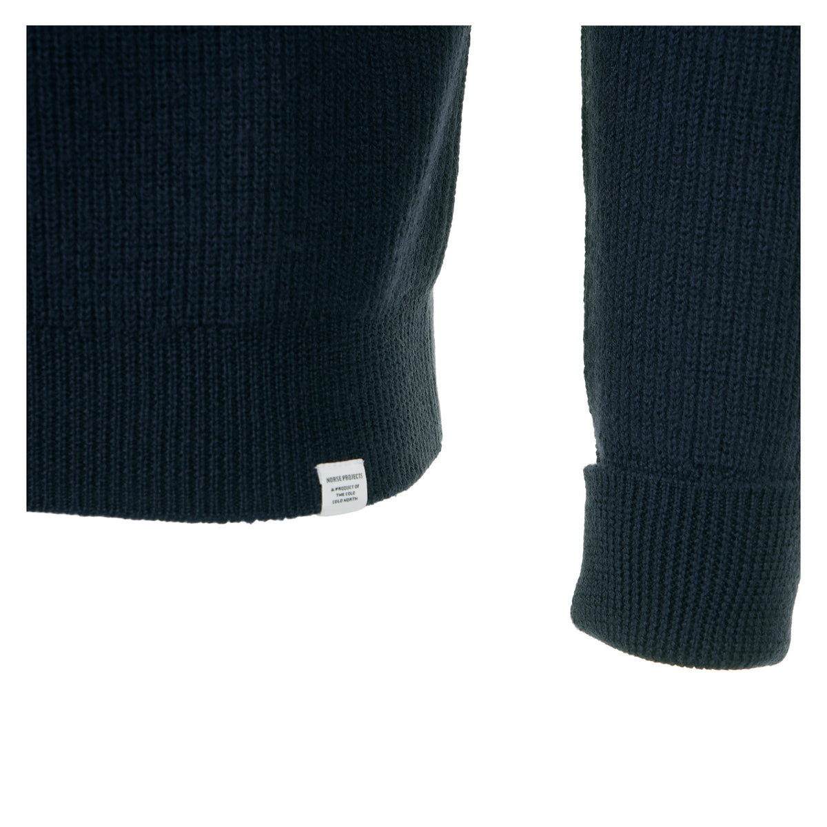 Henning Cotton Wool Ribbed Sweater Dark Navy