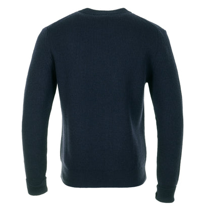 Henning Cotton Wool Ribbed Sweater Dark Navy