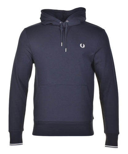 Tipped Hooded Sweatshirt Navy