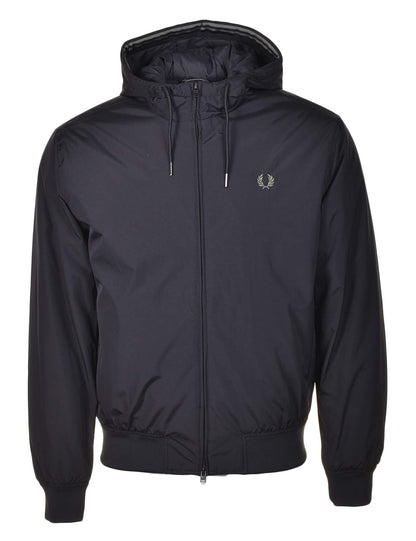  Padded Fred Perry Brentham Jacket in Black