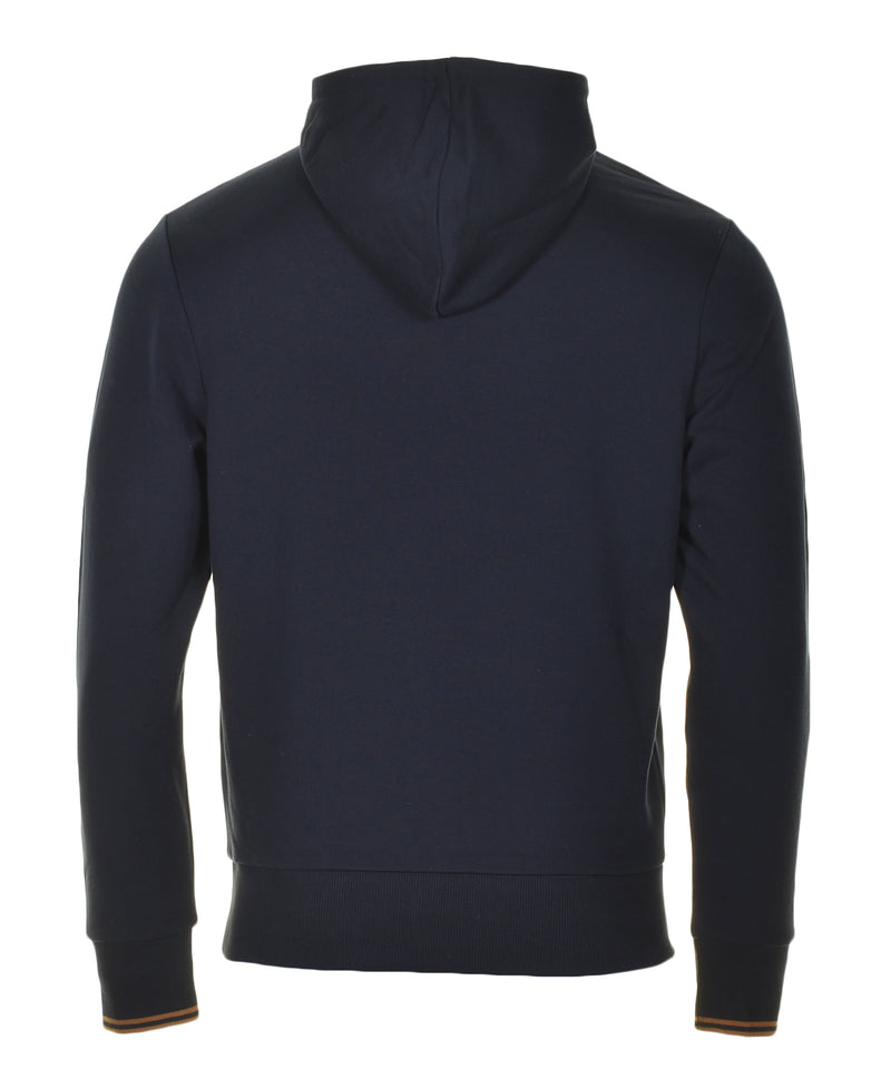 Tipped Hooded Sweatshirt Navy Dark Caramel