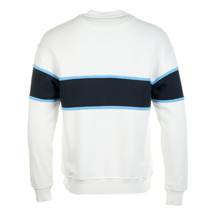 Hubbard Cut & Sew Insert Logo Panel Sweatshirt White