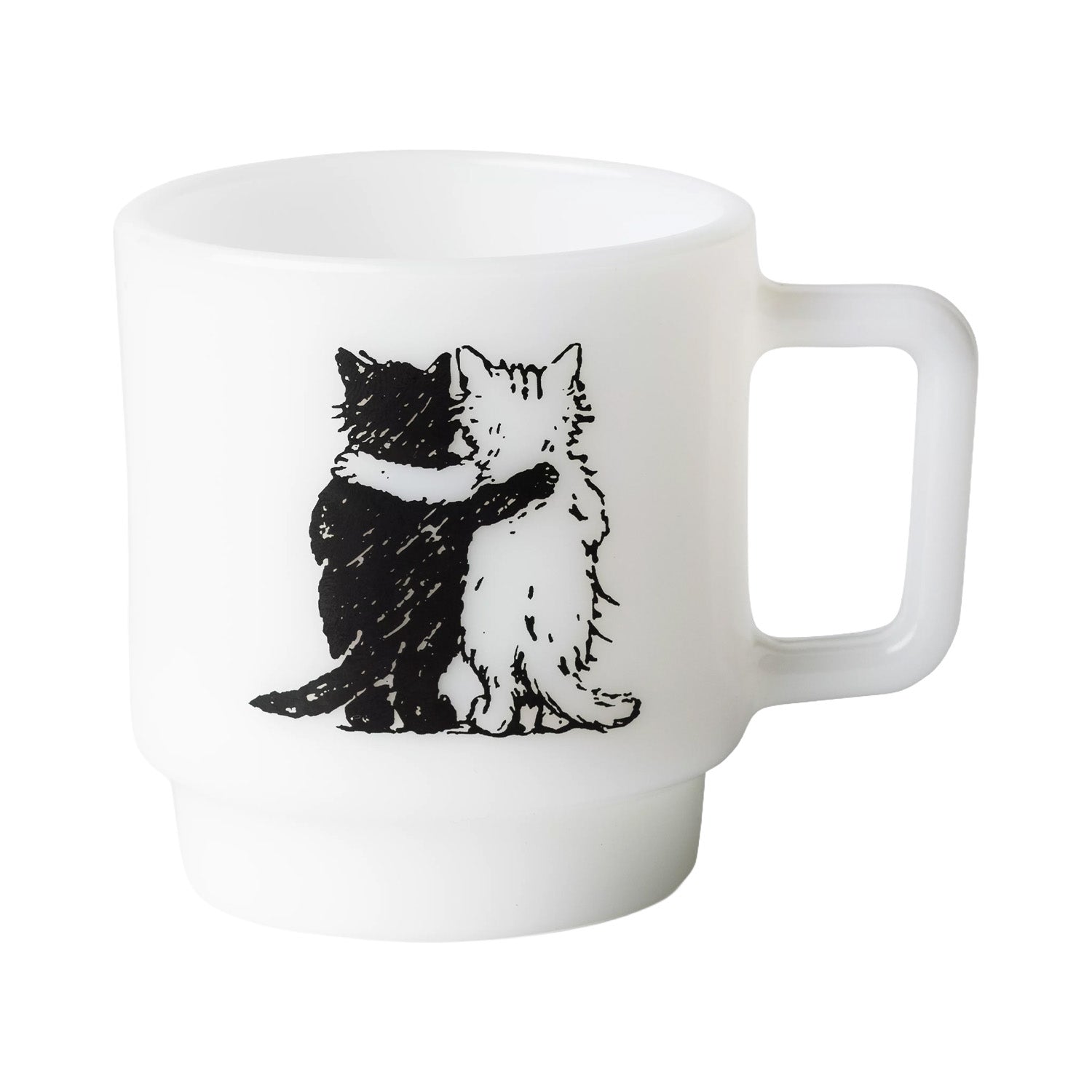 Hugging Cats Glass Mug