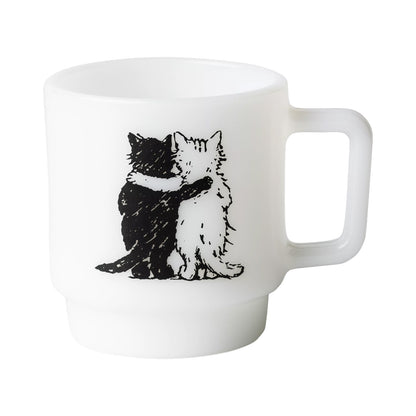 Hugging Cats Glass Mug