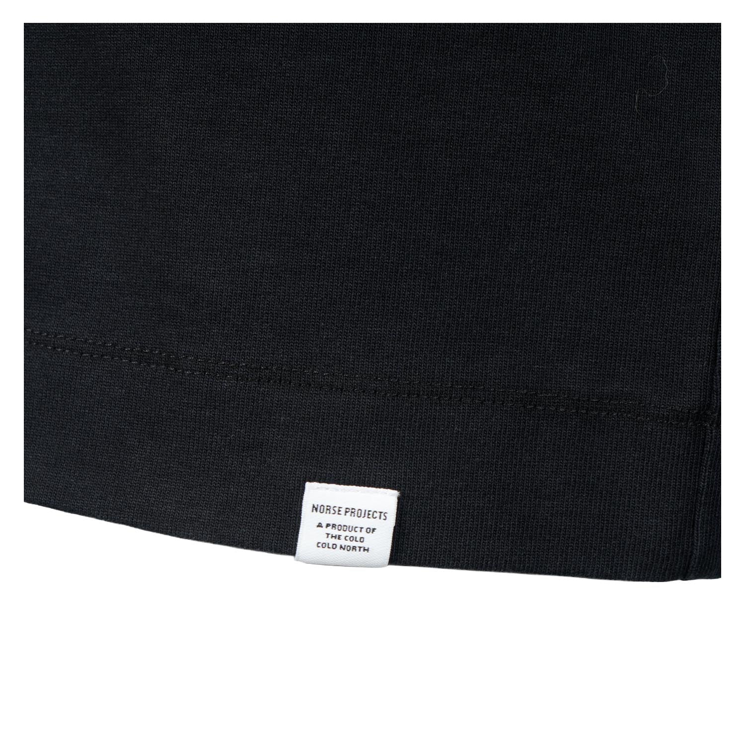 Isefjord Compact Cotton Long Sleeve T Shirt Black