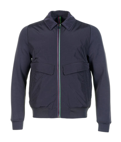 Mixed Media Jacket Navy Blue