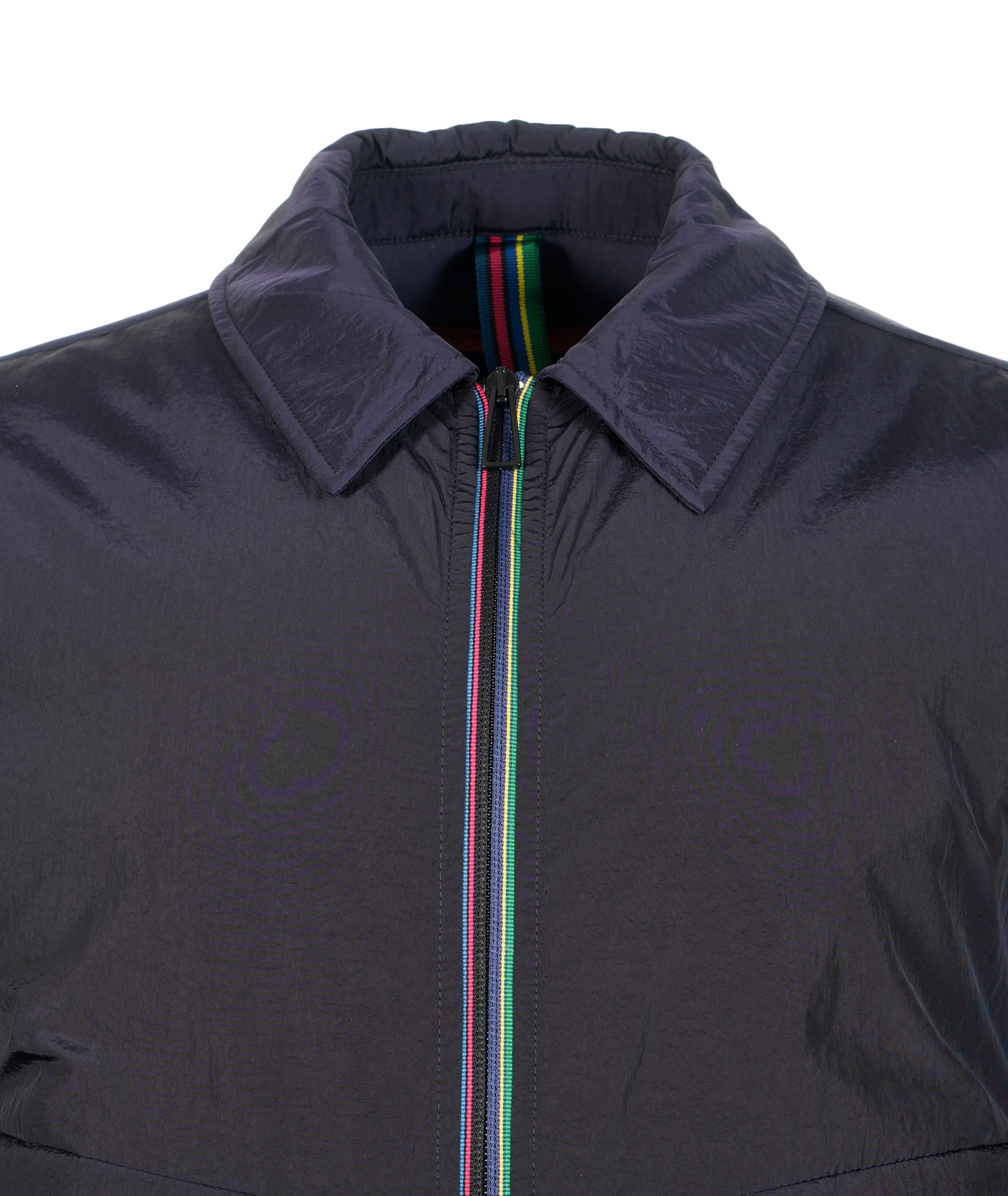 Mixed Media Jacket Navy Blue