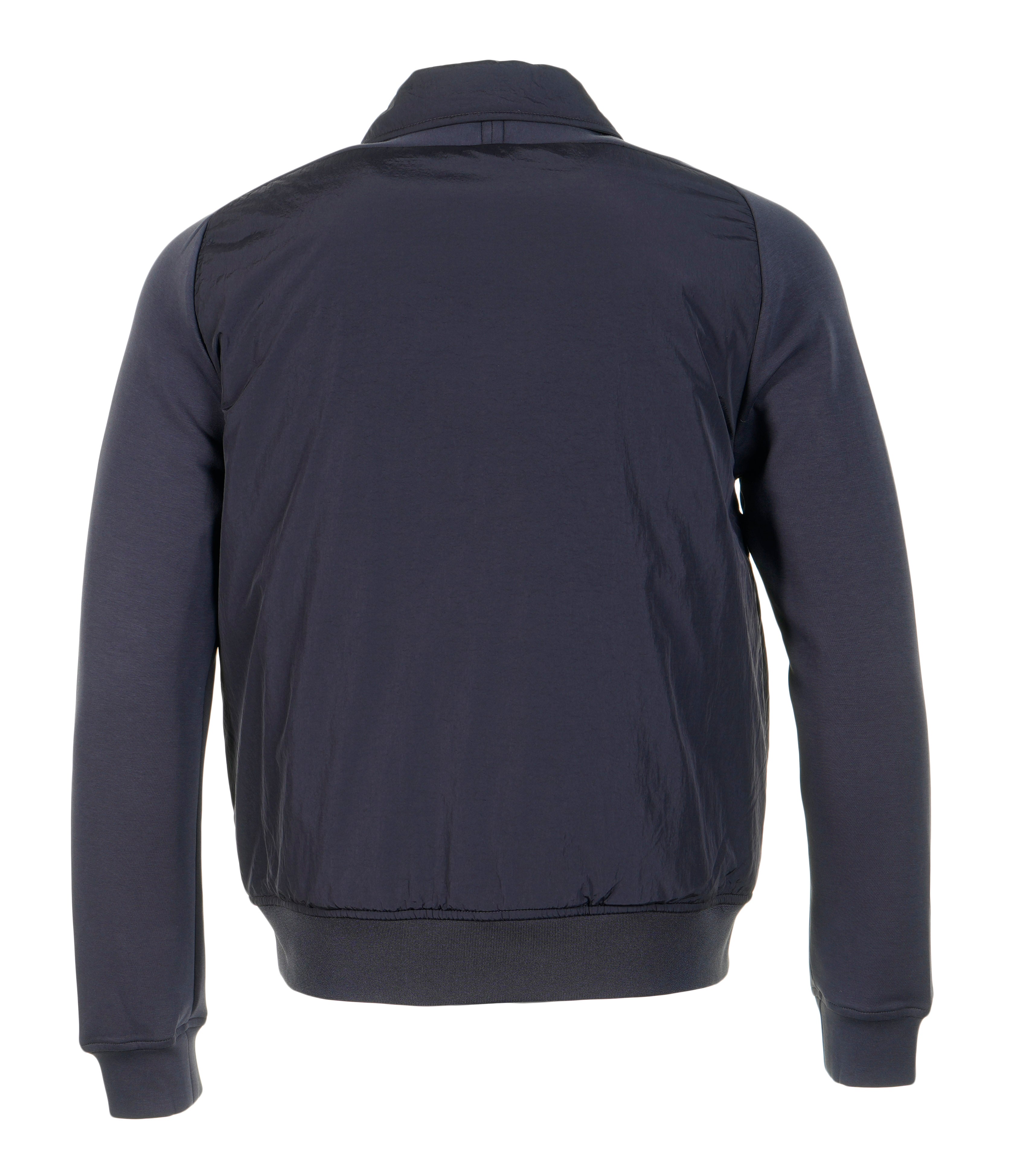 Mixed Media Jacket Navy Blue