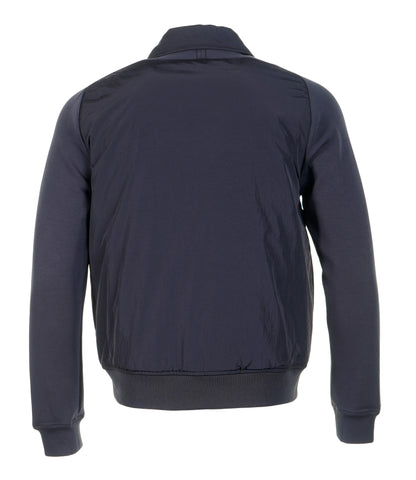 Mixed Media Jacket Navy Blue