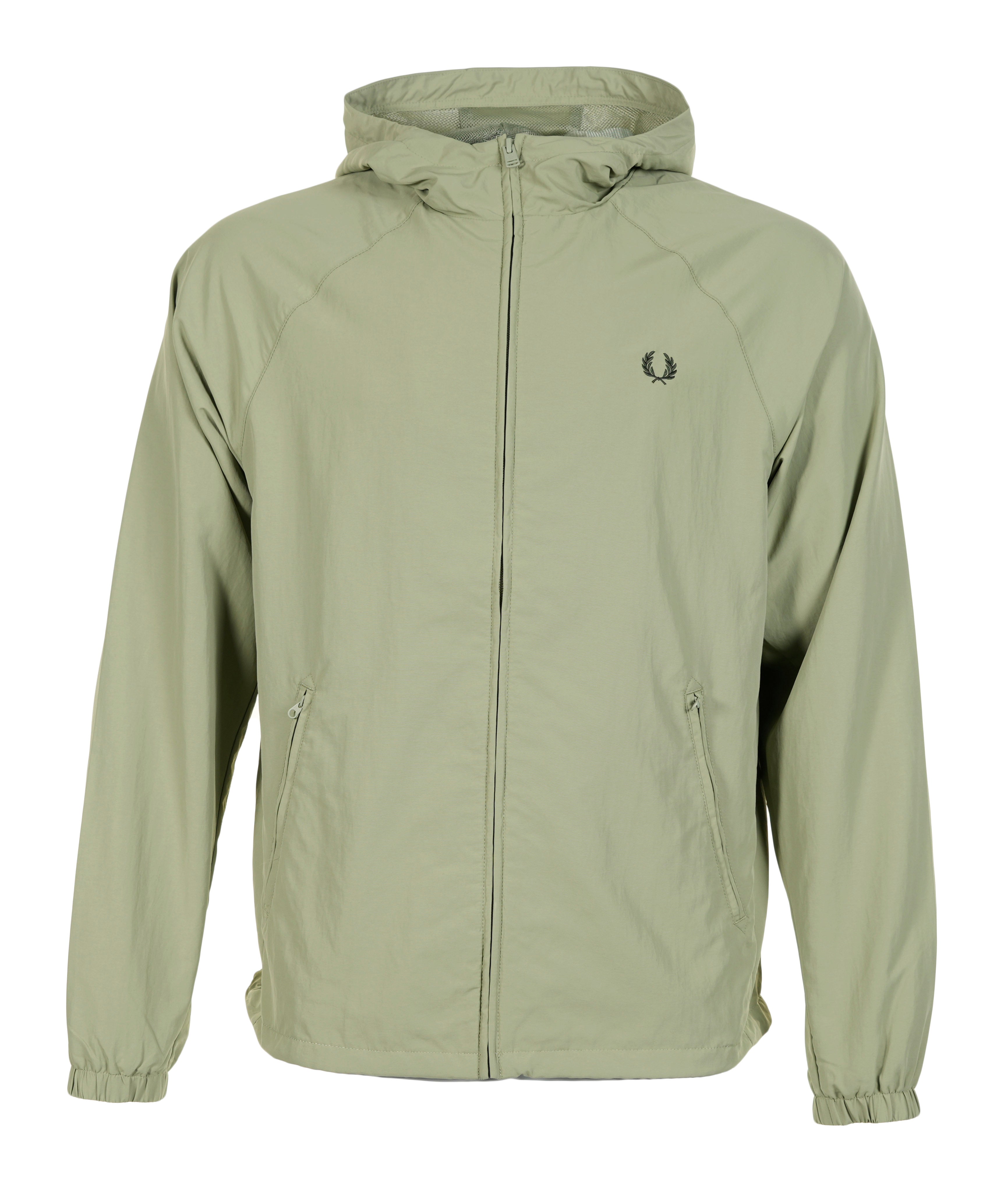 Hooded Taslan Shell Jacket Olive Mint
