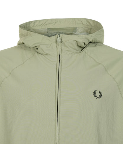 Hooded Taslan Shell Jacket Olive Mint