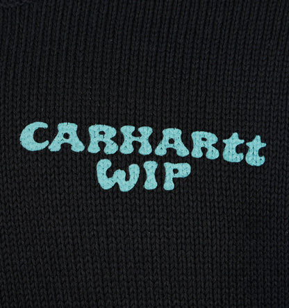 Knitted Helix Sweatshirt Black