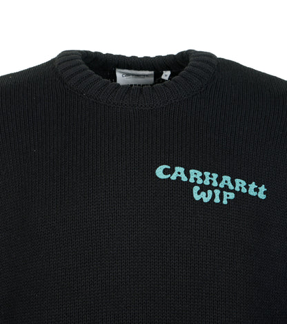 Knitted Helix Sweatshirt Black