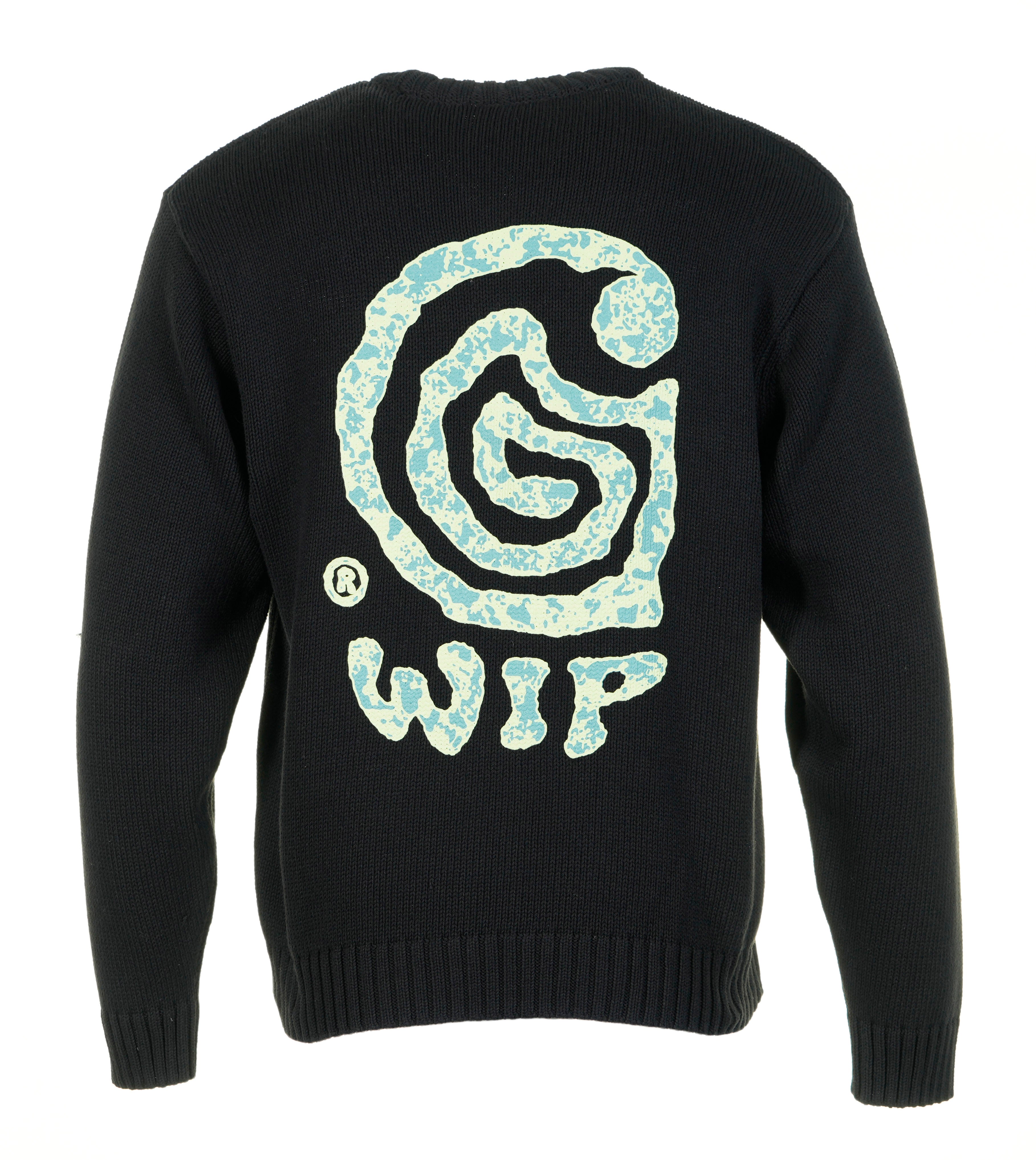 Knitted Helix Sweatshirt Black