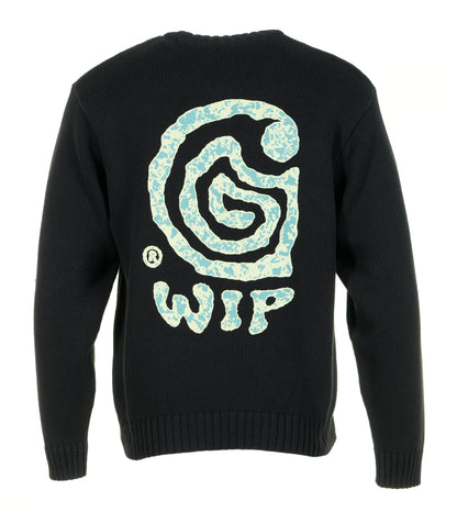 Knitted Helix Sweatshirt Black