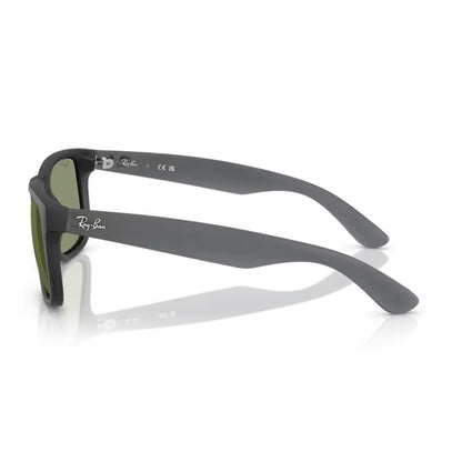 side view of Ray-Ban Justin Opal Grey / Green sunglasses