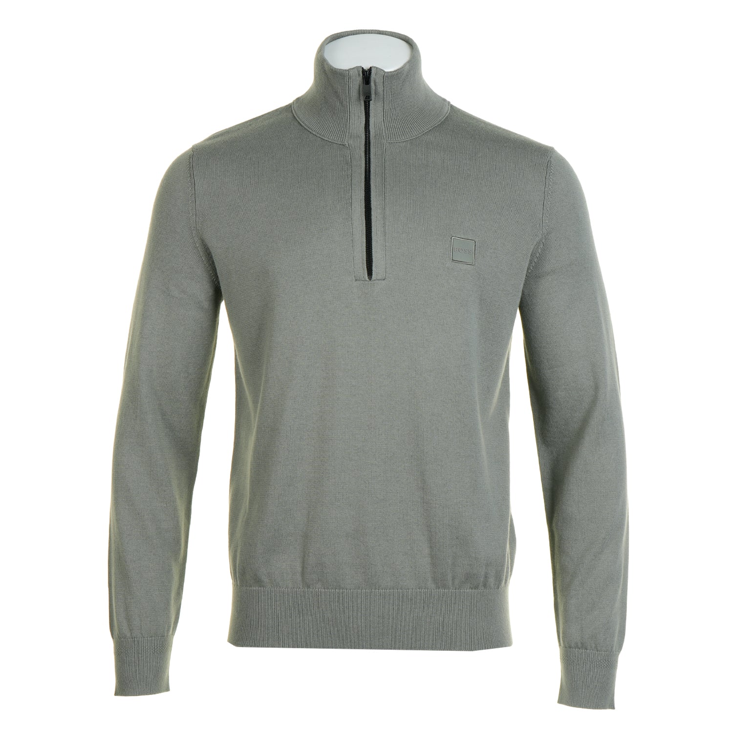 Kanobix Knitted Quarter Zip 076 Open Grey