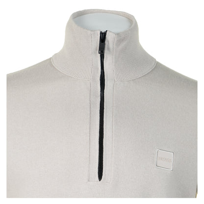Kanobix Knitted Quarter Zip 070 Open Grey