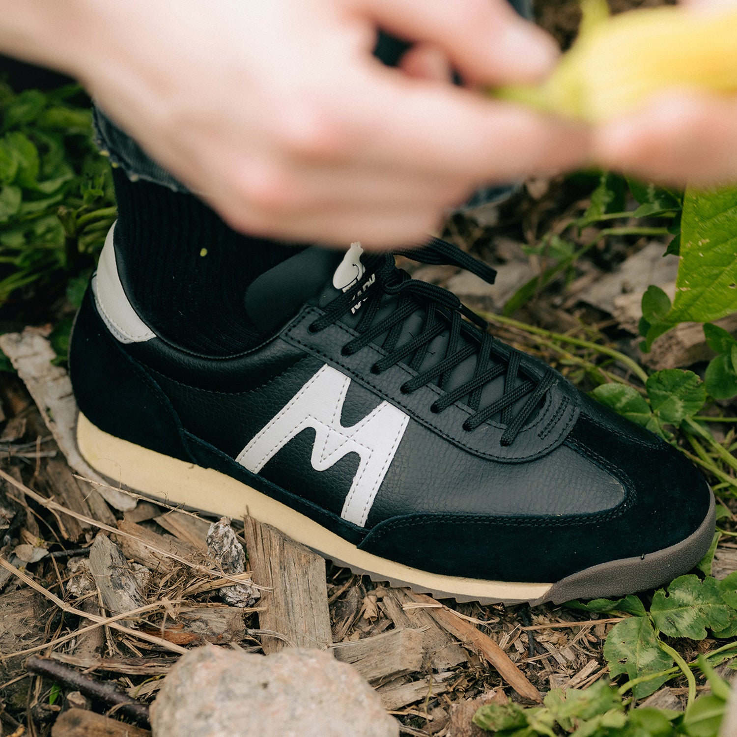 Mestari 76 Trainers Black / Blanc De Blanc