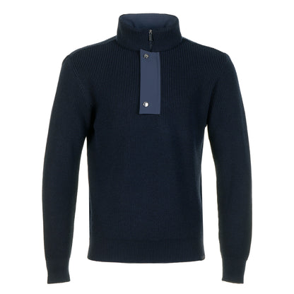 Bio Viscose Half Zip Typhoon Sweater Navy