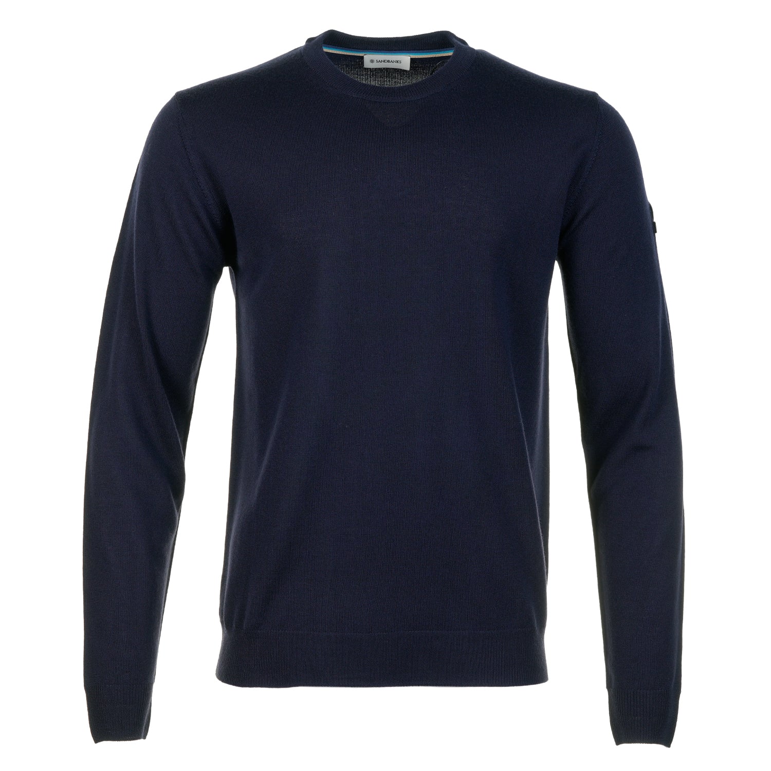 Merino Wool Crew Neck Jumper Navy
