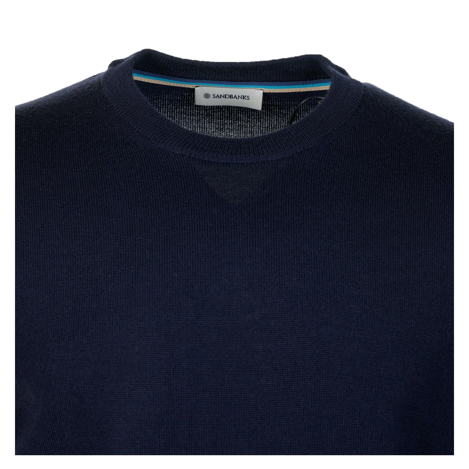Merino Wool Crew Neck Jumper Navy