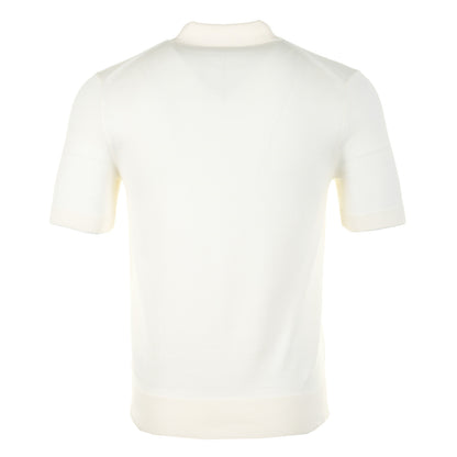 Cotton Knitted Polo Shirt Ecru