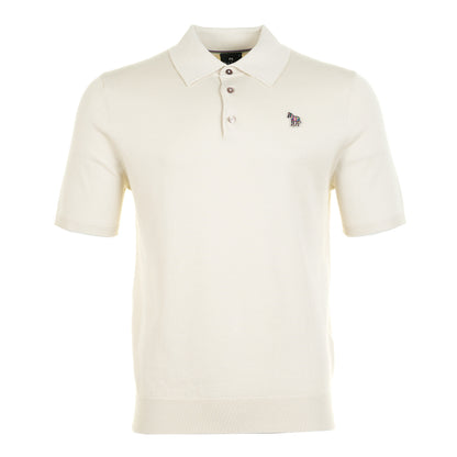 Regular Fit Knitted Short Sleeve Polo Shirt Parchment