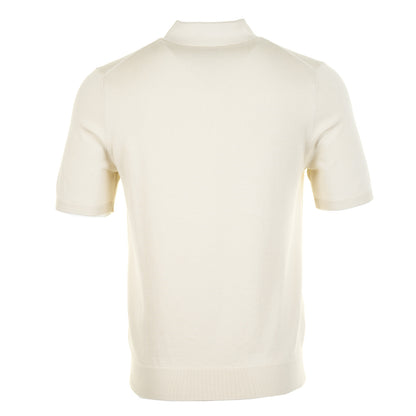 Regular Fit Knitted Short Sleeve Polo Shirt Parchment