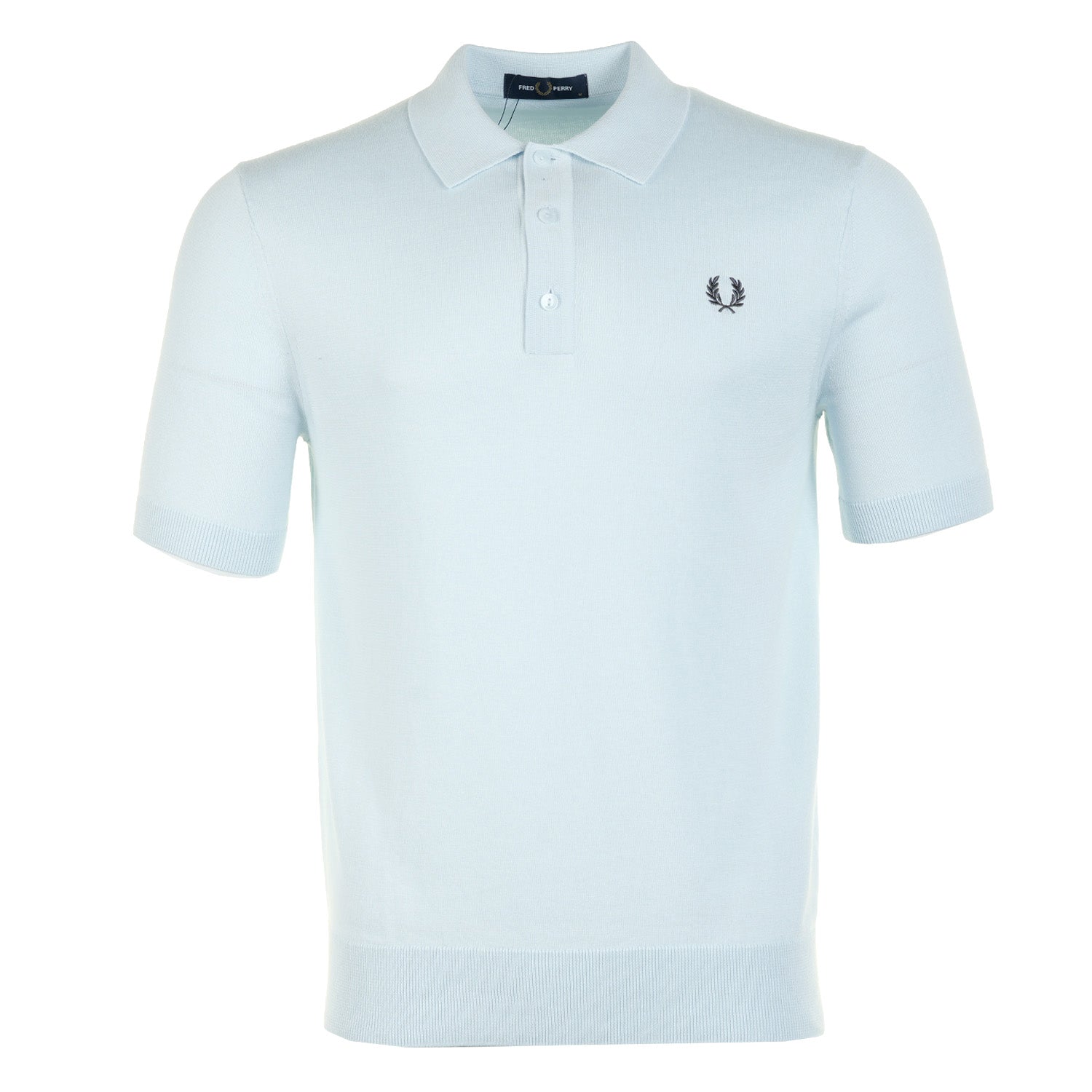 Cotton Knitted Polo Shirt Light Ice