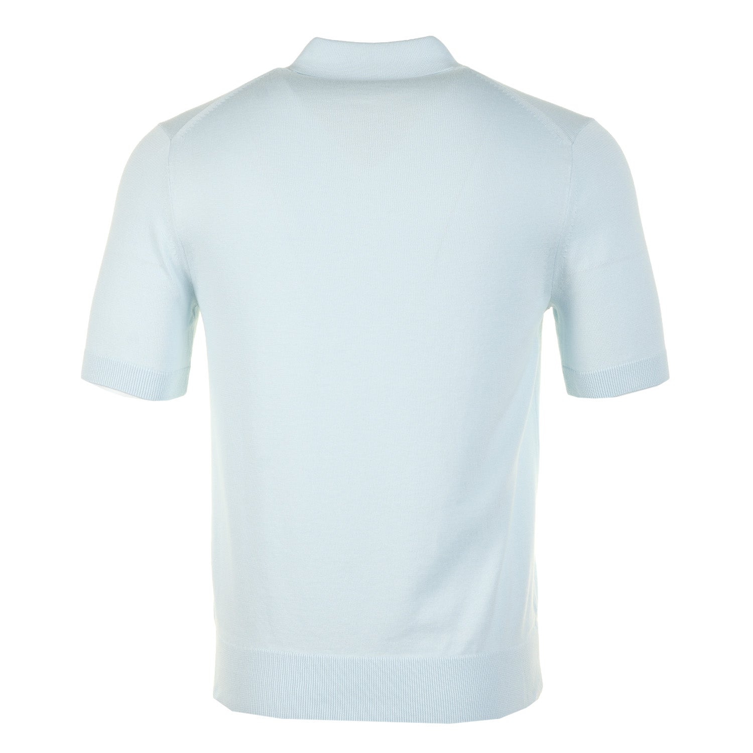 Cotton Knitted Polo Shirt Light Ice