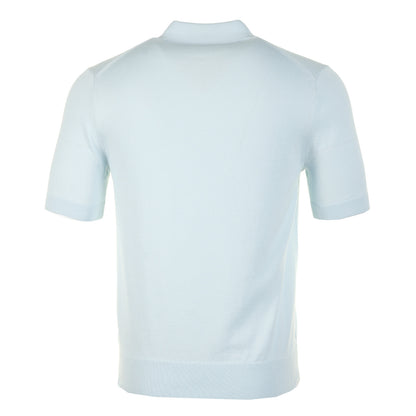 Cotton Knitted Polo Shirt Light Ice