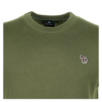 Regular Fit Knitted Short Sleeve T Shirt Military Green