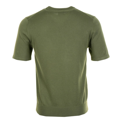 Regular Fit Knitted Short Sleeve T Shirt Military Green