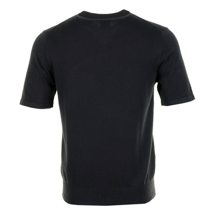 Regular Fit Knitted Short Sleeve T Shirt Very Dark Navy