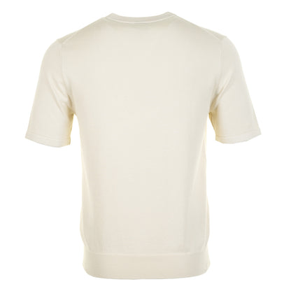 Regular Fit Knitted Short Sleeve T Shirt Parchment