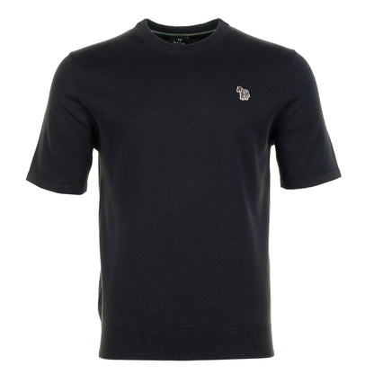 Regular Fit Knitted Short Sleeve T Shirt Very Dark Navy