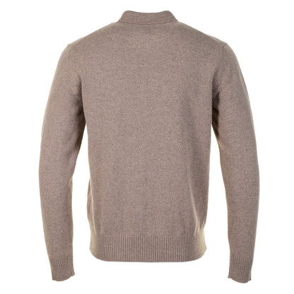 Norse Standard Merino Lambswool Long Sleeve Polo Clay