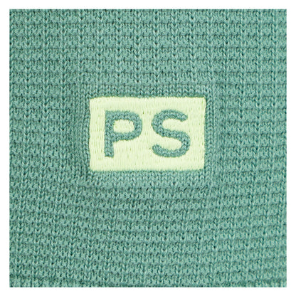 Short Sleeve Waffle Polo Shirt Green