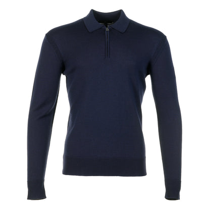 Knitted Short Sleeve Kyle Polo Shirt Dark Ink
