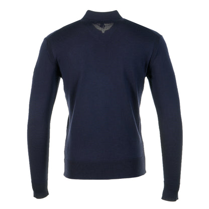 Knitted Short Sleeve Kyle Polo Shirt Dark Ink